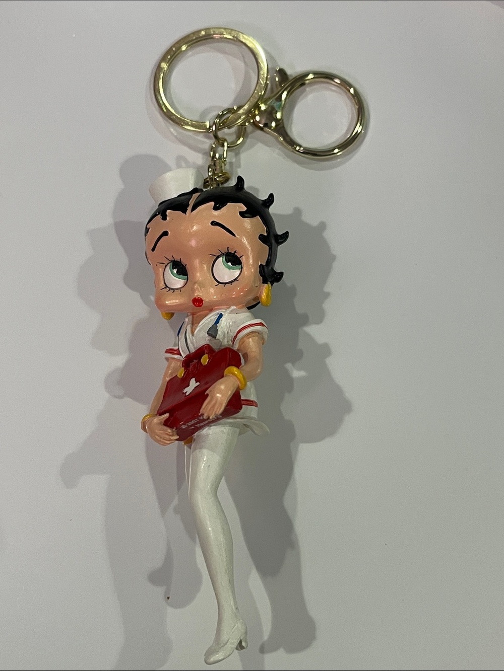 Hand Crafted Betty Boop Sailor Keychain / Bag Charm with Red Purse - Picture 8 of 8